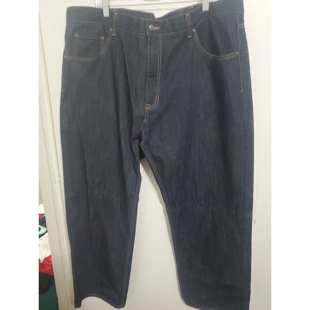 Claiborne Relaxed Fit Straight Leg Blue Denim Jean Men Size 44x32 High Rise